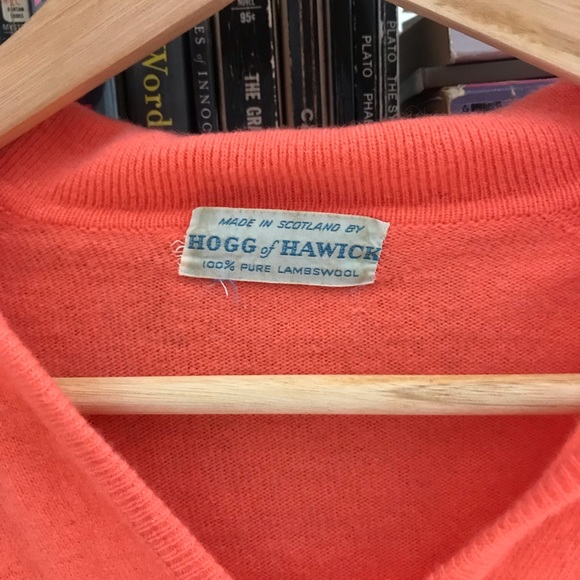 Vintage coral wool short-sleeved sweater - Picture 2 of 6